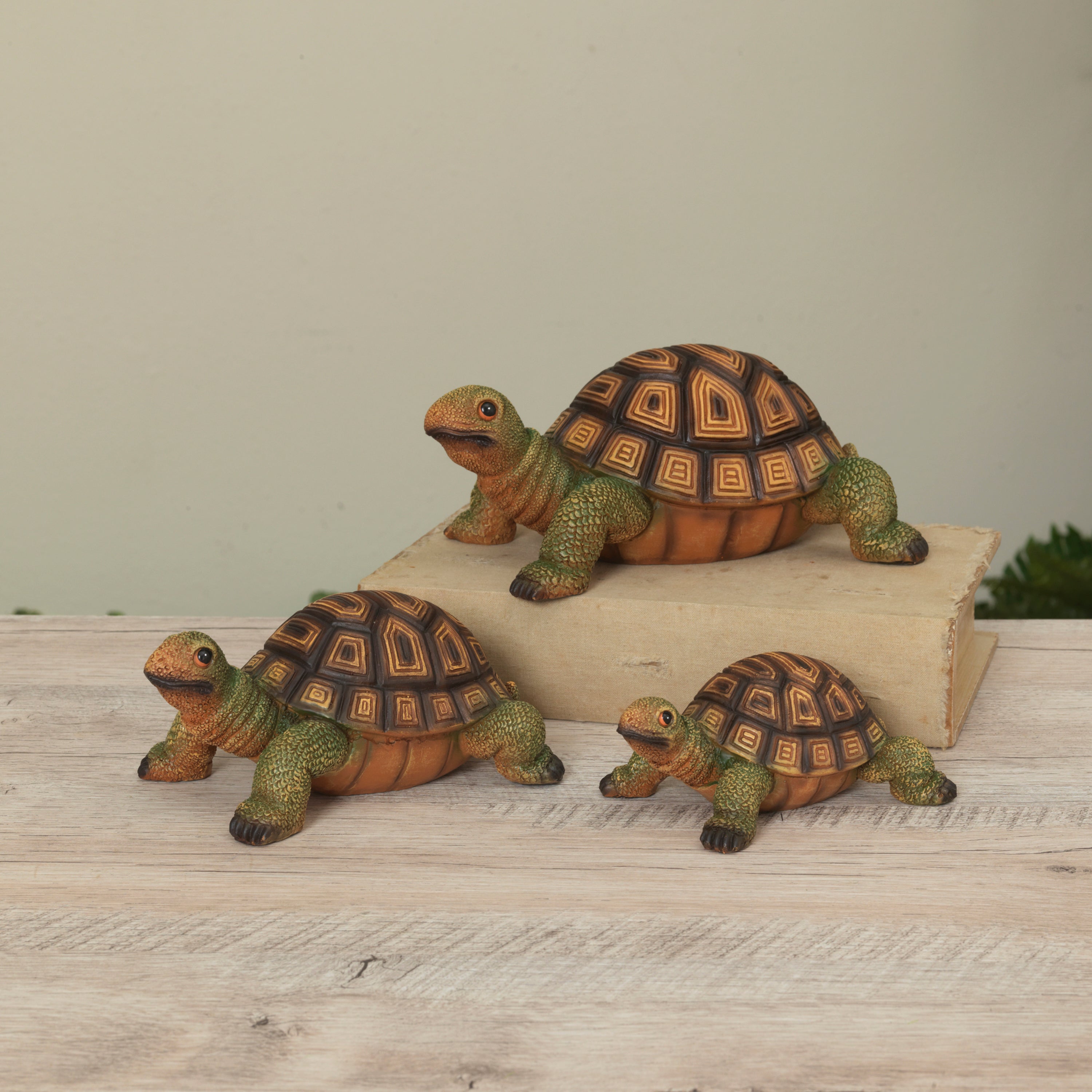 Resin Turtle Figurines, set of 3